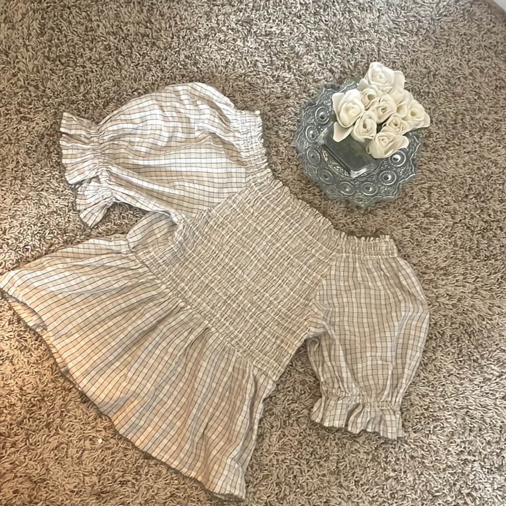 Gingham plaid blouse - NWOT